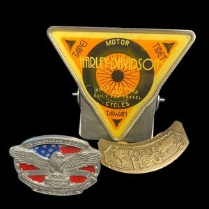 Harley Davidson money clip + pins